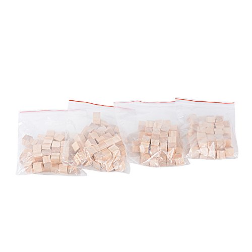 Verpakking van 200 houten kubusjes, 10 mm, losse decoratie, hout, ambachten, ambachtsmateriaal, hout, vierkant, natuur decoratie voor DIY ambachten, schilderen, DIY ambachten, decoratie 4