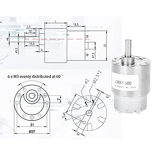 Snelheidsreductie Motor DC 6V 12V Mini Gear Motor Low Speed Brush Motor Mechanische accessoire Elektrische Delen voor DIY Elektrische Ventilator Motoren 5