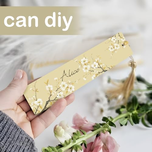 12st Flower Branch Papier Bladwijzers Chinese stijl Vintage Boek Marker met Tassels voor mannen Vrouwen Boek Lovers Stationery Boekenlezing 5