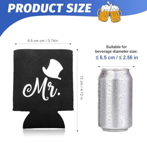 Wijnkoeler, Verpakking van 2, Non-Slip, Koeler fles voor verloving, feest, bruiloft, huwelijksreis, Camping, Zwart 3