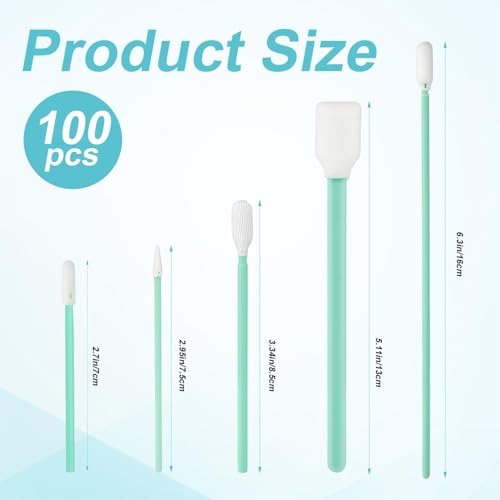 Zee 100PCS Foam Tip Cleaning Swab Kit 5 Types Printer Cleaning Swabs voor het schilderen Optics Lens Camera Kunst Ambachten Naaimachine