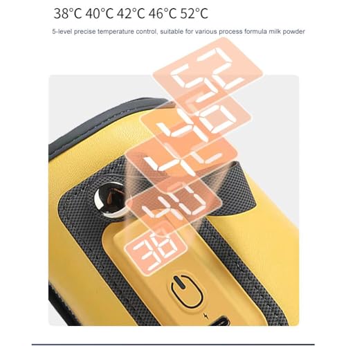 Baby fleswarmer, reis draagbare USB fleswarmer voor temperatuurbehoud, Baby fleswarmer met temperatuurweergave, Verwarming van melk en Babyvoeding, Baby fleswarmer voor auto reizen