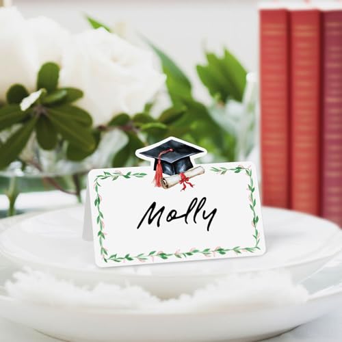 50 stuks tafelkaarten voor afstudeerfeest, tafelkaarten, afstudeerfeest, tafel decoratie, afstuderen, kaarten, papier, uitnodigingen 5