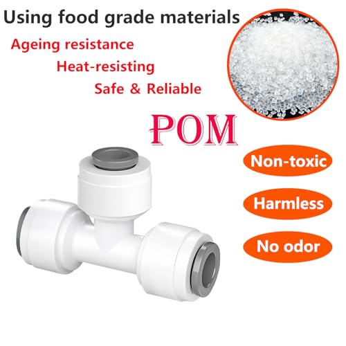 1Stuks Tee-Type Quick Connect, 3/8" Pushfit fittingen, 3 Way Water Purifier Quick Connector voor RO Water System 3