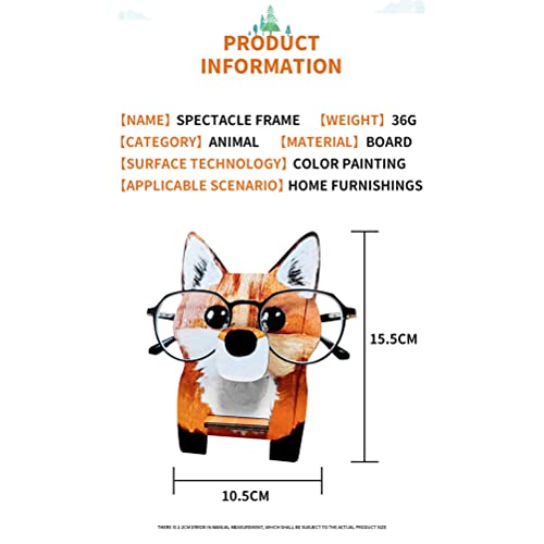 Houten glazen Spectacle houder Fox Shape glazen Weergave Rack Home Bureau Bureau Decor Bureaublad glazen houder Stand, Neus Shaped glazen houder
