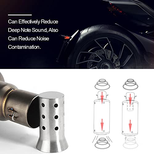Universele 51mm RVS motordemper geluiddemper insert Silencers 3