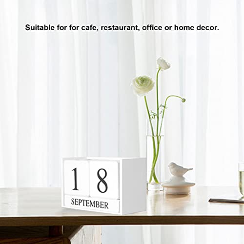 Bureaukalender blokken, Wooden Block Dagelijkse kalender Ideaal geschenk brede toepassing Elegant Praktisch voor Home Office 5