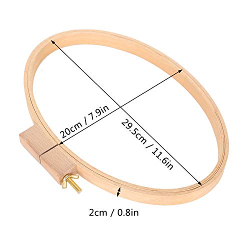 Ovale borduurwerk Ringen Punch Naald Frame 32×24×4 Horizontaal borduurring Oval Frame brede houten Craft Desktop DIY Kruissteek Supplies 4