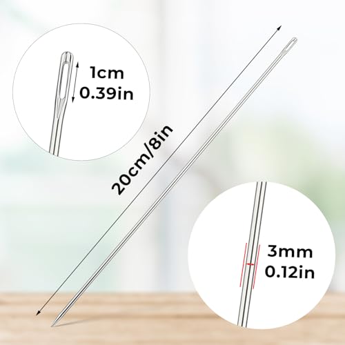 Large Eye Naainaalden, Professional Stoffering Naalden, Gemakkelijke Thread, 3 mm dik, voor thuis, leer, Tapestry, DIY