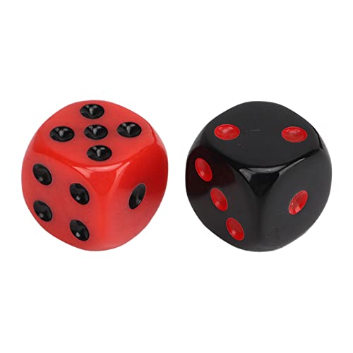 Dice, Six Sided Tafelspel Dice Set voor Party Bars Club 48st 6 Dices Zwart en rood Plastic Waterdicht 4