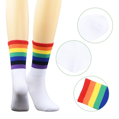 Set van 8 Tennissokken, Unisex Sportsokken, Bemanningssokken, Katoensokken voor heren en vrouwen, Sportsokken voor hardlopen, Fietsen, Maat 36-42, Meerkleurig., 36-42, Meerkleurig 3