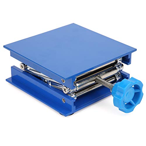 Tabellen Élévatrices de Laboratoire, Support de Plate-forme de Levage en aluminium pour labouratoire Bleu Plaqué Support de Levage de Laboratoire 100 x 100 x 40 mm (100 x 100 x 40 mm)