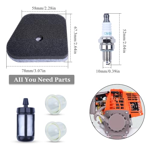 Air Fuel Filter bougie 2 stuks voor Stihl FS90 FS90R FS100RX FS110R FS130R HL90 100 KM100 KM130 Trimmer 4180-120-1800