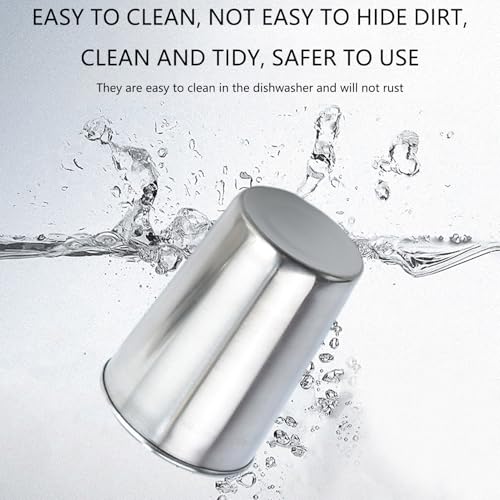 8 stuks roestvrij stalen bekers 30ml roestvrij stalen bekers Stapelbare Hip Cup met 2 lederen zakken Drinkbeker Roestvrij stalen beker draagbare metalen beker Ideaal 4