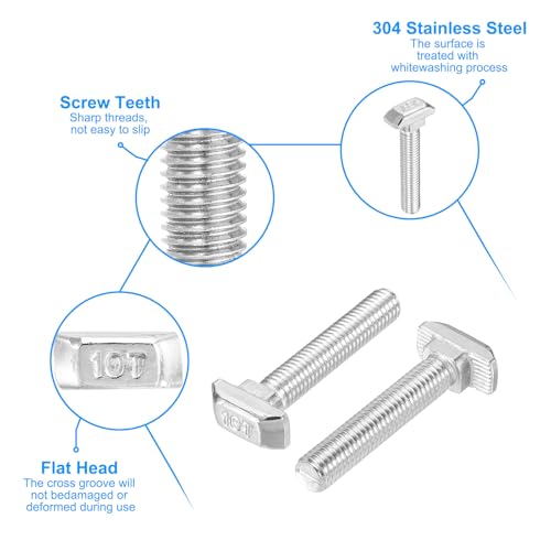 M8x45 Hammer Head Schroef T Schroef, 15 st T Nut Gooien Schroef Hammer Head Schroeven voor 4545 Series Europese Standaard Aluminium Profiel 4