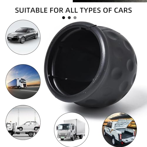 Verpakking van 2 trekhaak, Hood, Towbar, Beschermkap, 62 x 60 mm, Zwart, Grappig, Plastic 5