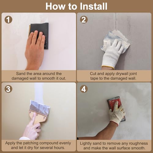 Fiberglass Stoftape, 10 cm x 25 m, Fibreglass Reparatie Patch, Self-Adhesive, Drywall Hinge Tape, 12 Mesh, Wall Hole, Tear en Naad Patch, Wit 4