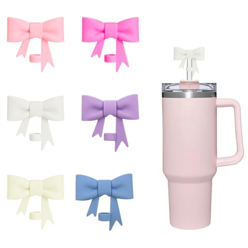 6 stuks striklinhoezen dop 10 mm siliconen toppers herbruikbare stofdichte boogvorm strodeksels leuke lekvrije pipethoes voor tweelaars camping toeristische accessoires (6 kleuren)