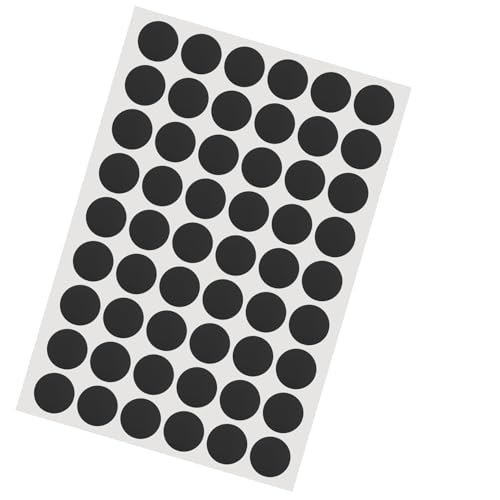1 vel / 54 stuks zelfklevende hoezen, meubelstickers, schroefdeksel, diameter 21 mm, voor het verbergen van schroefkoppen, zwart