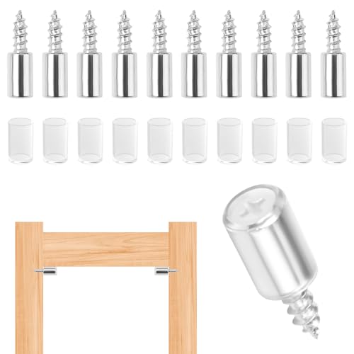 80 stuks Self Tapping Plank Ondersteuningen, Ø7.5mm Plank Ondersteuningen met rubber bescherming, Solid Steel Base Carriers, Self Tapping Schroeven, Plaats Plankhouder voor meubelkasten, Boekenkast