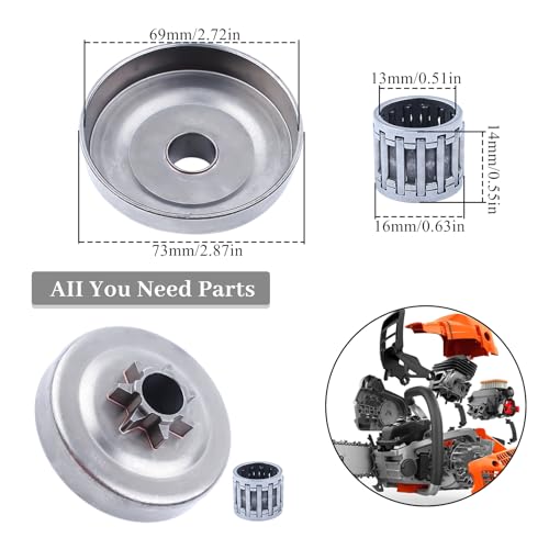 325" Clutch Drum Drive Bell naaldlagerkit voor Husqvarna 350 340 345 445 450 450E 351 353 Kettingzaag 578097901,5038730-73