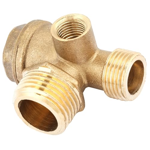 3 Port Brass Air Compressor Controleer Valve Man Threaded Tube Connector Tool 10 * 16 * 20mm/0,4 * 0,6 * 0,8in 5