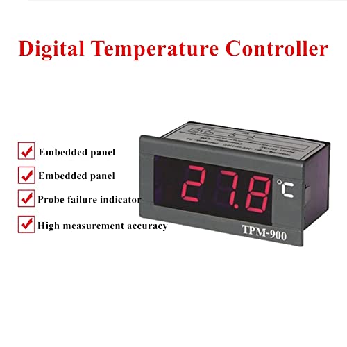 TPM-900 220V digitale temperatuurregelaar, LED Panelmeter met sensor thermostaat controller 4