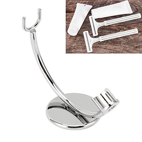 Recht scheerstandaard, Stainless Steel Scheerstandaard, gebogen statief roestvrij staal en gepolijst staal te beschermen en droog scheermes, past op alle scheerapparaten van populaire Me 3