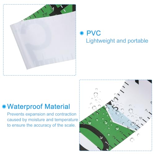 130 cm Lijmlijn Vissen Tape Meetlint Waterdicht voor Vissen, Boot, Kayak, Werkbank, Groen 4
