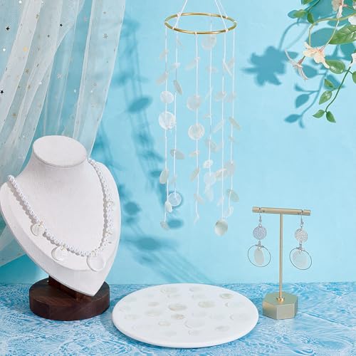 210 stuks platte ronde schelpen, 4 stijlen, Natural Capiz Shell hangers, schijven, munten, kralen, Charms hangers voor sieraden maken, Charms oorbellen, Home Decor, 12~20m m 4