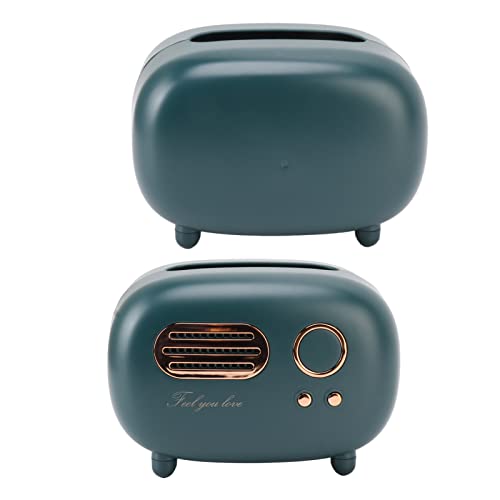 Retro Radio Weefseldoos, Vintage Radio Weefsel Box voor Slaapkamer, Woonkamer, Badkamer, Bedside Table, Bureautafel met glad oppervlak en ontwerp (Vegetabel) 4