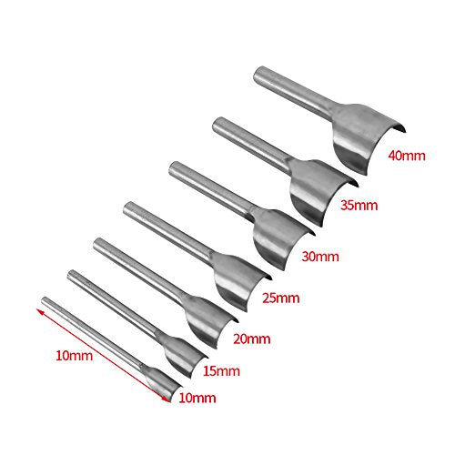 GLOGLOW 7Pcs/Set leer Craft Tool Arc-vormige Punch Tool Leren snijden ambachten Punch Belt End Cutter Naaigereedschap (10-40mm)