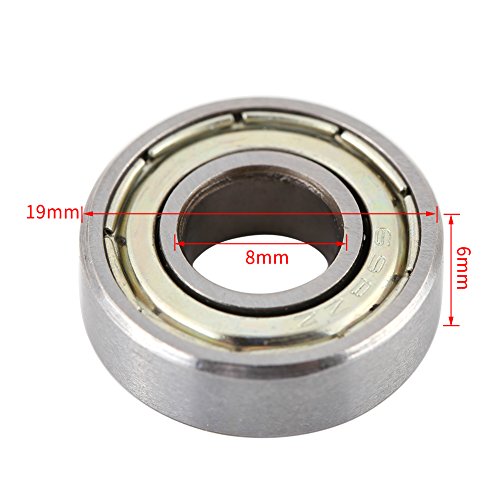 Verpakking met 10 mini kogellagers beste warmte, lange levensduur, multifunctioneel, 698ZZ kogellager, 8 x 19 x 6 mm