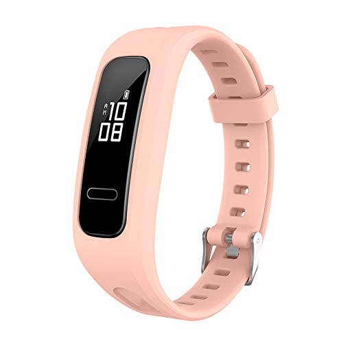 Siliconen horlogeband Band Compatible For Huawei Honor Band 4 Running Version/Huawei Band 3E/Band 4E Smart horloge armband vervanging, roze