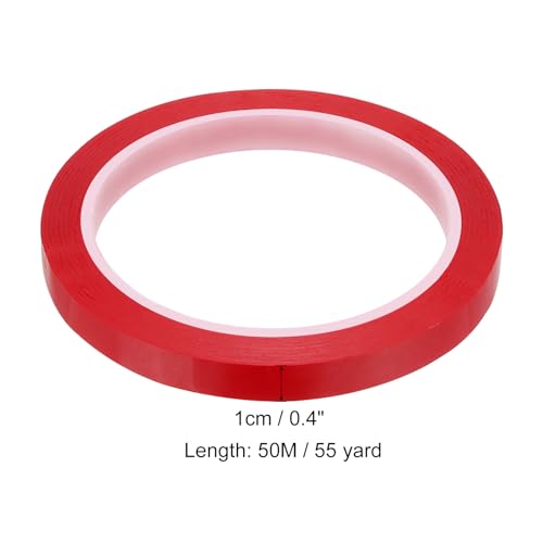50 Yards/50M Grip Afwerking Tape, 0.4 Inch PU Racquet Finish Tapes Racket Accessoires Kleefzegel voor Tennis Badminton, Rood