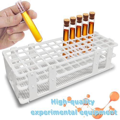 1pc 60 gaten Lab testbuishouder voor 16mm testbuizen Witte Plastic testbuis Rack