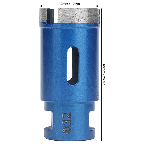 2Pcs Diamond Core Drills, Diamond Angle Grinder Hole Opener met 32mm Hole Saws voor nat boren Keramische porselein, Tegels, Glas, Marmer, Granite (Blauw)
