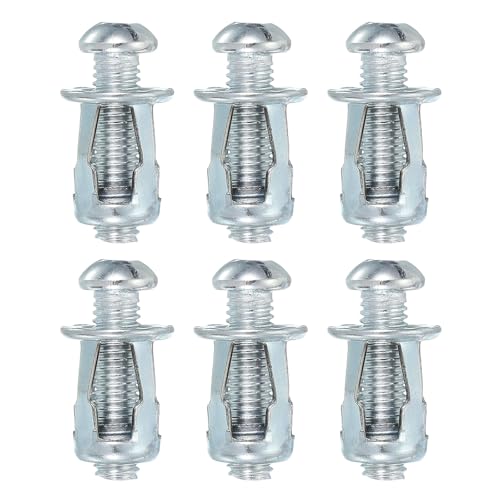 Uitbreiding Schroefmoeren M8 x 30 mm, 6 stuks Jack Nut Petal Shape Rivet Noten Plug-in Noten bevestigende elementen met schroeven Montage voor Holle Muur Dun