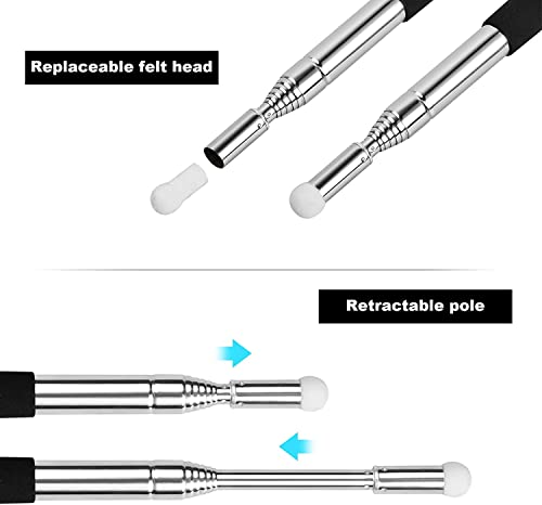 Sea 2pcs Teacher Telescopische Pointer Uitbreidbare Stick Telescopisch Pen 20-100cm met Hand Lanyard voor Class Meeting Room 4
