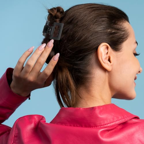 4 st Medium Hair Clips voor vrouwen, 4 cm dubbele rijen Matte Hair Clips, Non Slip Hair Accessoires, Hair Styling Accessoires voor vrouwen en meisjes voor dun haar, dikke haren (4 kleuren) 4