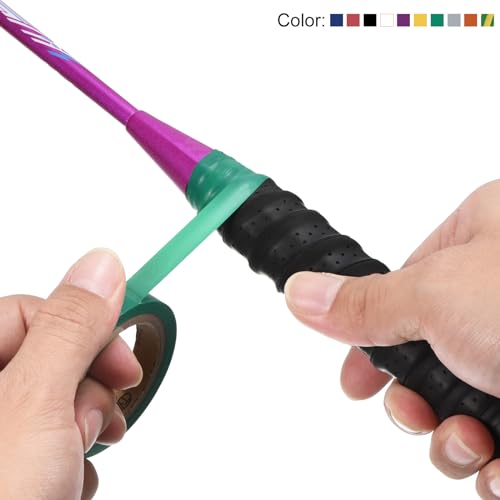 32,8ft Grip Finish Tape, 3 stuks PVC Racket Finish Tapes Racket Accessoires Sticky Seal voor Tennis Badminton, Wit 4