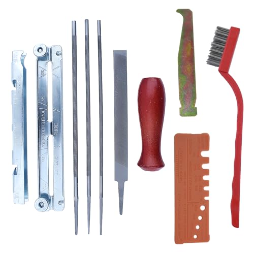 Universal Sharpening Set, Sharpener Set voor Draagbare kettingzaag, Verscherping Set, Kettingzaag met gereedschapszak + metalen borstel, kettingslijper + ijzeren haak