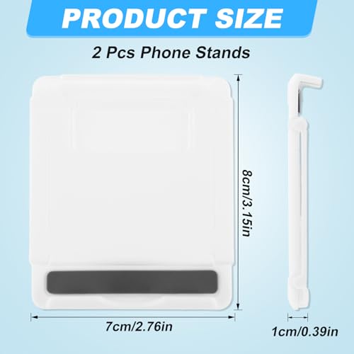 2 stuks opvouwbaar Mobiele telefoonstand, Mini Tablet Stand, Portable Phone Holder, Docks voor Cafes, Desks, Home, Bekijk films en video's 4