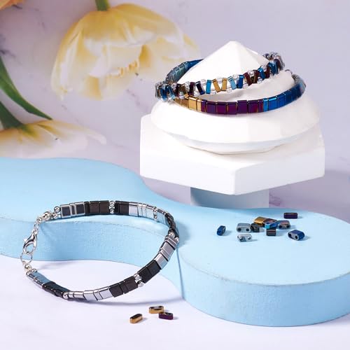 480Sc Rechthoekig 2 Holes Tila Kralen Zaad Kralen Synthetische Hematiet Carrier Kralen Flat Craft Kralen voor meerdere onderdelen armband ketting sieraden maken