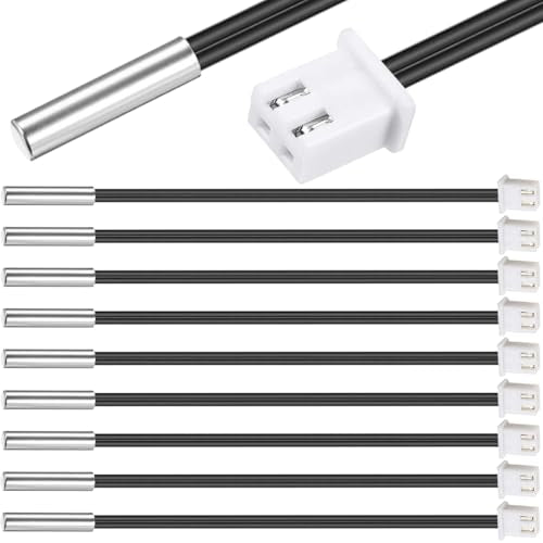 NTC Thermistor Temperatuursensor Probe, 10 stuks, 39,4 Inch, XH2.54-2P Plug, 3950 B, Temperatuursensor, Transmitter, Digitale Kabel-uitbreiding voor Auto en Koelkast