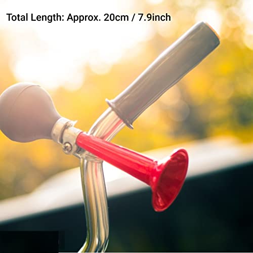 Fiets Air Horn Fietsen Retro Chrome Metalen Hooter Luid Bell Bugle Trompet Alarm Rubber Squeeze Bulb, 8,46 Inch 4