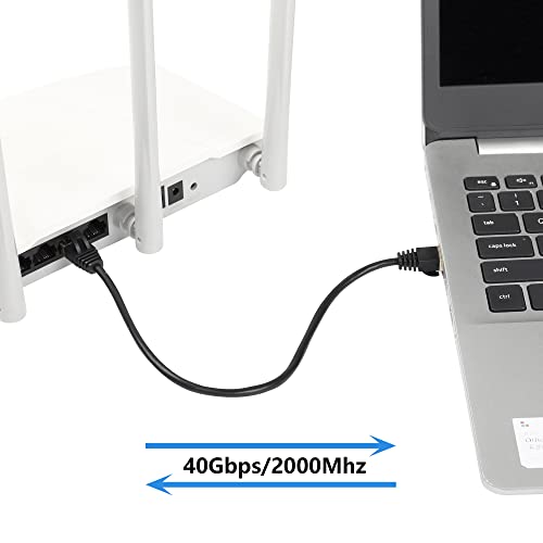 RJ45 Cat8 Ethernet Cable Cat8 Plug naar Plug High Speed 40Gbit/s 2000Mhz SFTP voor Router, Modem, Server Etc (0.3m) 4