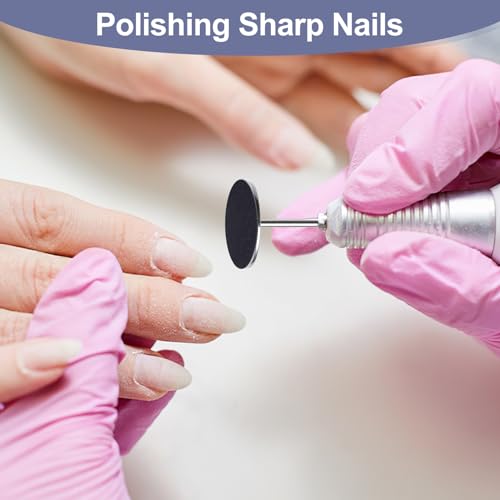 Sandpaper schijven met metalen nagel bit,25mm vervangbare Pedicure Sanding schijf Sandpaper Schijven bit voor dode huid Callus Verwijdering elektrische voet bestand gereedschap (#80grit) 4