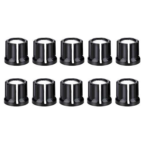 10 st. Volumecontrole Knob D gevormd Shaft Hole Tone Speed Control Knob Caps voor Electric Bass Guitar