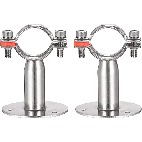 Zee 2 st. Wall Mount Ceiling Mount Pipe Bracket, (Φ25-27mm) Verstelbare Roestvrij stalen Bracket Clip, ideaal voor buis, buis of poolfixing